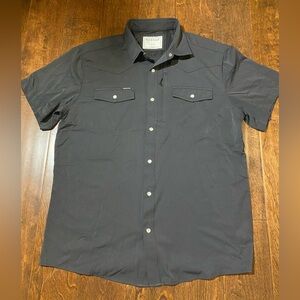 Poncho the bandera shirt mens size L black slim fit